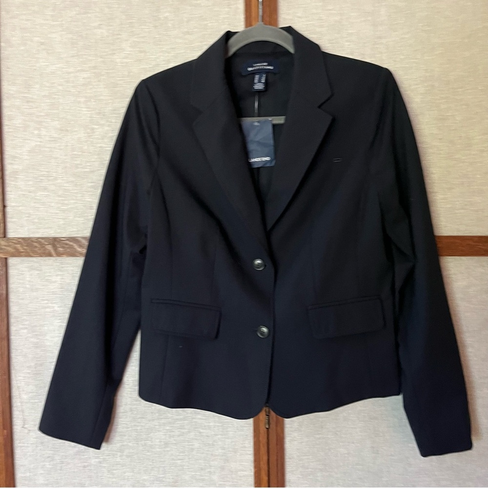 Lands' End Outfitters Navy Blazer Classic Suit Jacket - Size 6